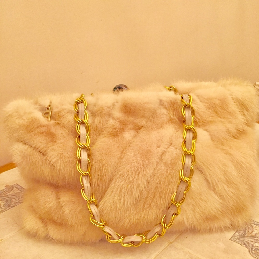 Genuine mink pocketbook